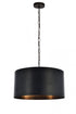 Elegant Lighting 3 Light Miro Collection Pendant D20 H11.75 Lt:3 in Vintage Black Finish Model: LD6015D20BK