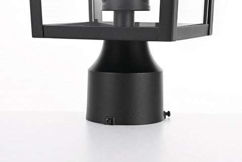 Elegant Lighting 3 Light Riggs 8 x 18 inch Outdoor Post Light in Black Model: OD502P18BK