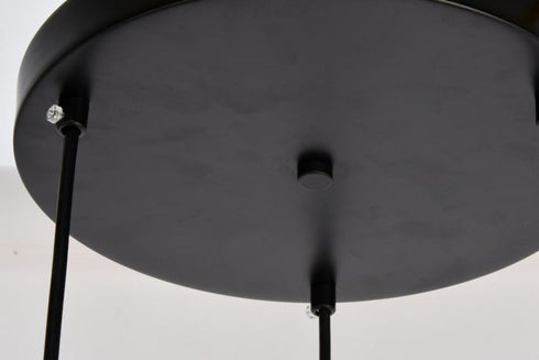 Elegant Lighting 3 Light Sayer Collection Pendant D16.0 H23.1 Lt:3 in Black Finish Model: LDPD2095