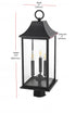 Elegant Lighting 3 Light Shepard 8 x 23.5 inch Outdoor Post Light in Black Model: OD503P24BK