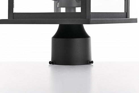 Elegant Lighting 3 Light Shepard 8 x 23.5 inch Outdoor Post Light in Black Model: OD503P24BK