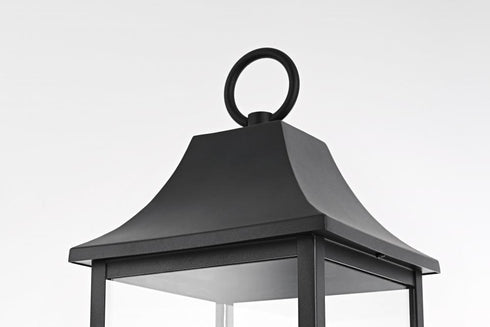 Elegant Lighting 3 Light Shepard 8 x 23.5 inch Outdoor Post Light in Black Model: OD503P24BK