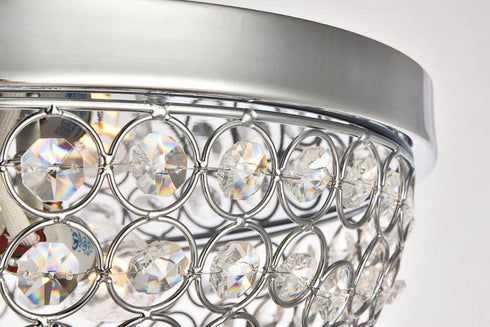 Elegant Lighting 3 Light Taye Collection Flushmount D13.5 H6.3 Lt:3 in Chrome Finish Model: LD5012F13C
