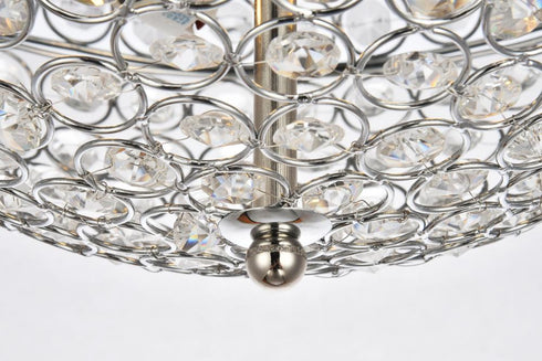 Elegant Lighting 3 Light Taye Collection Flushmount D13.5 H6.3 Lt:3 in Chrome Finish Model: LD5012F13C