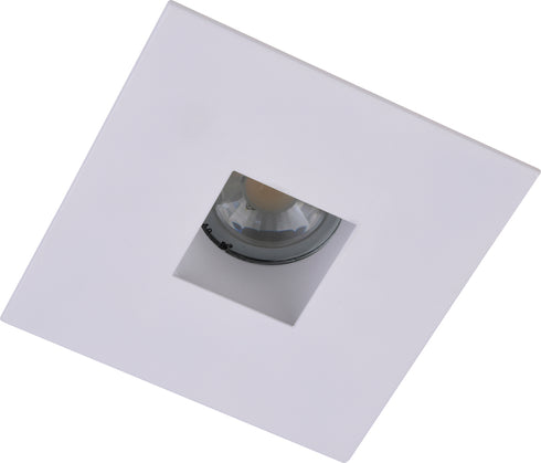 Elegant Lighting 4 Inch Matte in White Square aperture with Matte in White Square Trim ring Model: R4-555MW