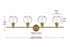 Elegant Lighting 4 Light Collier 4 Light in Satin Gold and Clear Glass Wall Sconce Model: LD2322SG