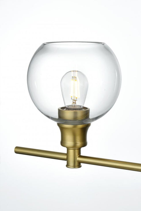Elegant Lighting 4 Light Collier 4 Light in Satin Gold and Clear Glass Wall Sconce Model: LD2322SG