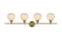 Elegant Lighting 4 Light Collier 4 Light in Satin Gold and Frosted White Glass Wall Sconce Model: LD2323SG