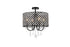 Elegant Lighting 4 Light Elise 14 inch flush mount in black Model: LD710F14BK