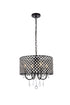 Elegant Lighting 4 Light Elise 14 inch pendant in black Model: LD711D14BK
