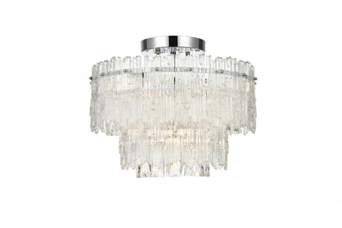 Elegant Lighting 4 Light Emilia 15 Inch Flush Mount Light in Chrome Model: 1780F15C