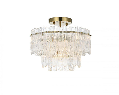 Elegant Lighting 4 Light Emilia 15 Inch Flush Mount Light in Chrome Model: 1780F15C