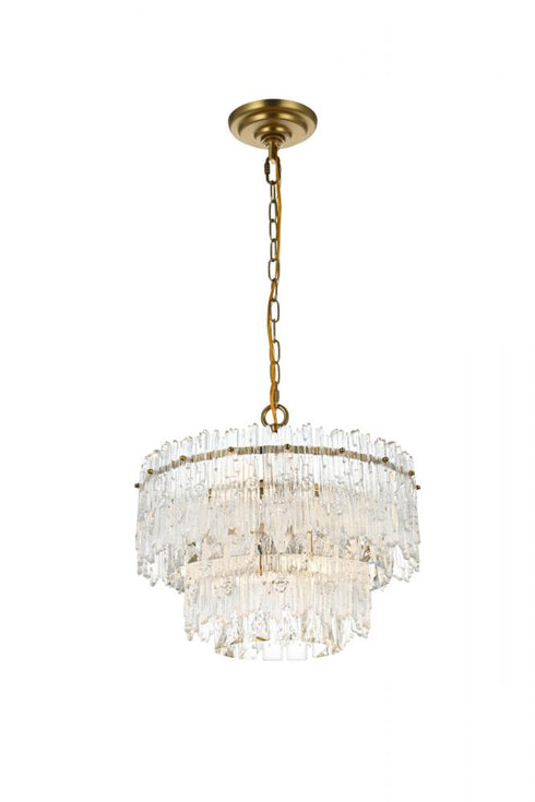 Elegant Lighting 4 Light Emilia 15 Inch Pendant Light in Chrome Model: 1780D15C