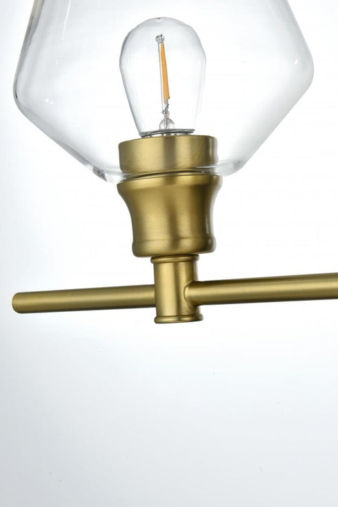 Elegant Lighting 4 Light Gene 4 Light in Satin Gold and Clear Glass Wall Sconce Model: LD2320SG