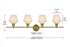 Elegant Lighting 4 Light Gene 4 Light in Satin Gold and Frosted White Glass Wall Sconce Model: LD2321SG