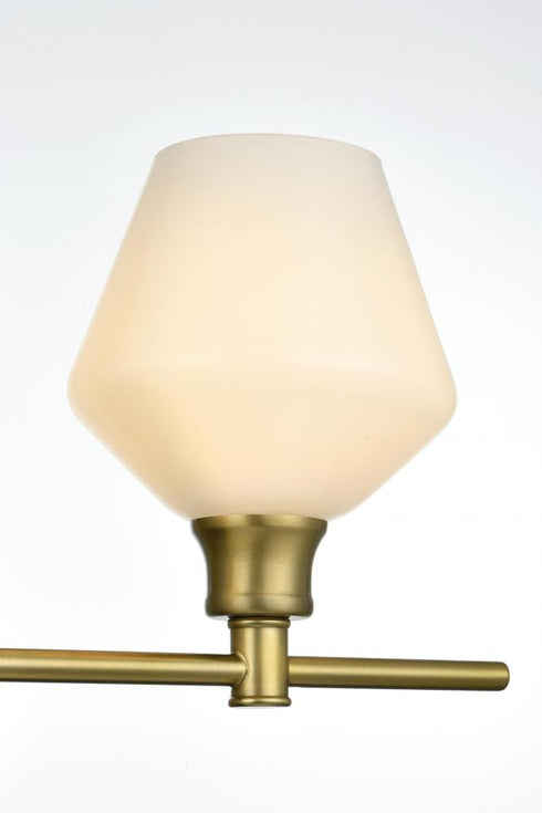 Elegant Lighting 4 Light Gene 4 Light in Satin Gold and Frosted White Glass Wall Sconce Model: LD2321SG