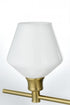 Elegant Lighting 4 Light Gene 4 Light in Satin Gold and Frosted White Glass Wall Sconce Model: LD2321SG