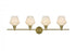 Elegant Lighting 4 Light Gene 4 Light in Satin Gold and Frosted White Glass Wall Sconce Model: LD2321SG