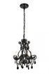 Elegant Lighting 4 Light Kato Collection Pendant D12.6 H16.3 Lt:4 polished Black Finish Model: LD5018D12BK