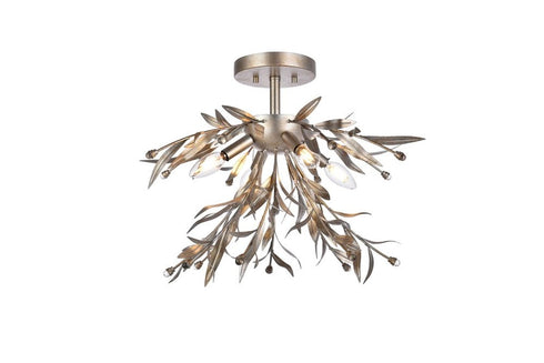 Elegant Lighting 4 Light Priscilla 18.5 inch flush mount in black Model: LD810F19BK