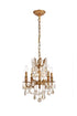Elegant Lighting 4 Light Rosalia Hang D17 Inch H21 Inch L4 DB G RC in Dark Bronze Finish Model: 9204D17DB-GT/RC