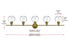 Elegant Lighting 5 Light Collier 5 Light in Satin Gold and Clear Glass Wall Sconce Model: LD2326SG