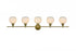 Elegant Lighting 5 Light Collier 5 Light in Satin Gold and Frosted White Glass Wall Sconce Model: LD2327SG