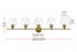 Elegant Lighting 5 Light Gene 5 Light in Satin Gold and Clear Glass Wall Sconce Model: LD2324SG