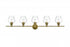 Elegant Lighting 5 Light Gene 5 Light in Satin Gold and Clear Glass Wall Sconce Model: LD2324SG
