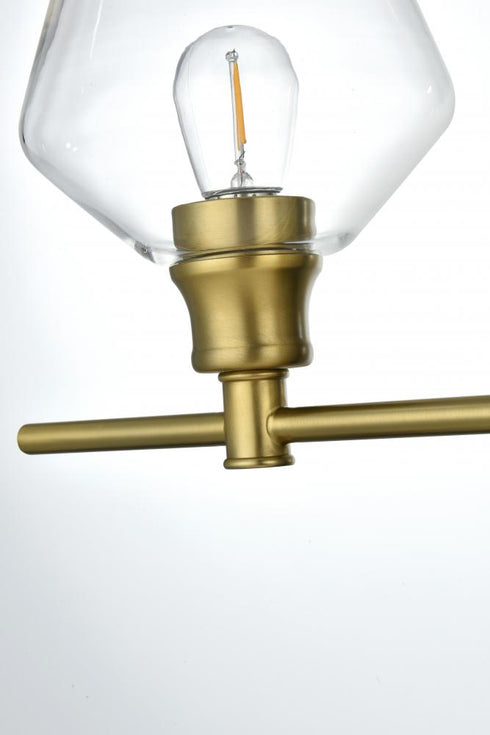 Elegant Lighting 5 Light Gene 5 Light in Satin Gold and Clear Glass Wall Sconce Model: LD2324SG