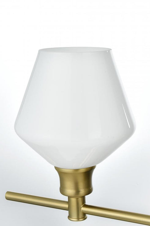 Elegant Lighting 5 Light Gene 5 Light in Satin Gold and Frosted White Glass Wall Sconce Model: LD2325SG