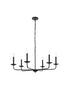 Elegant Lighting 6 Light Cohen 36 inch pendant in black Model: LD812D36BK