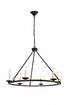 Elegant Lighting 6 Light Maine Collection Chandelier D32.4 H23.25 Lt:6 in Black Finish Model: LD6010D32BK