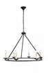 Elegant Lighting 6 Light Maine Collection Chandelier D32.4 H23.25 Lt:6 in Black Finish Model: LD6010D32BK