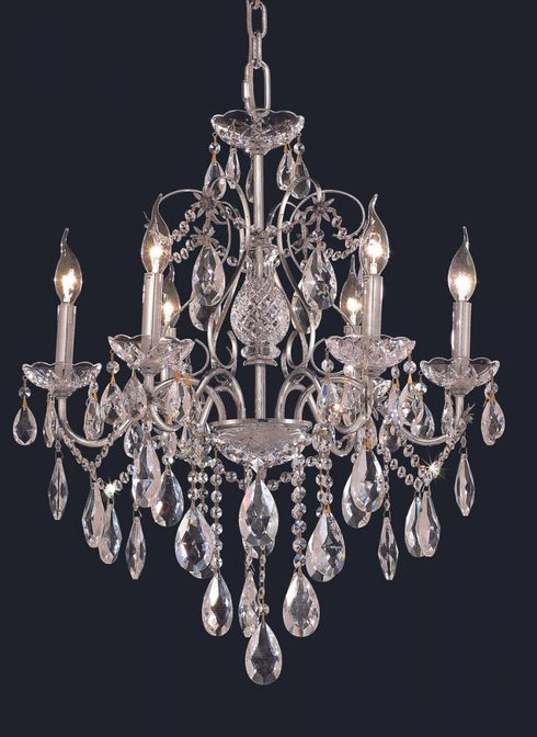 Elegant Lighting 6 Light St. Francis Hang D24 Inch H21 Inch L6 CH RC in Chrome Finish Model: 2016D24C/RC
