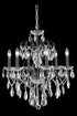 Elegant Lighting 6 Light St. Francis Hang D24 Inch H21 Inch L6 CH RC in Chrome Finish Model: 2016D24C/RC