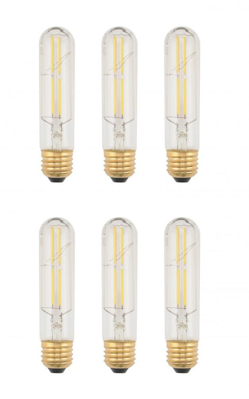 Elegant Lighting 6 Watt 3000K LED T10 Light bulb with 550 Lumens in Clear Finish Model: T10LED202-6PK