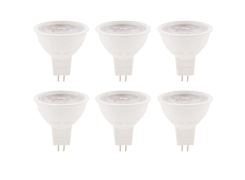 Elegant Lighting 6 Watt 3000K MR16 GU5.3 SMD with 500 Lumens in White Finish Model: MR16LED104-6PK