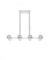 Elegant Lighting 8 Light Eren 31 Inch Pendant Light in Black Model: 3505D31BK
