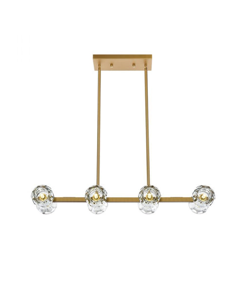 Elegant Lighting 8 Light Eren 31 Inch Pendant Light in Black Model: 3505D31BK