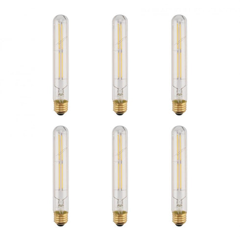 Elegant Lighting 8 Watt 3000K LED T10 Light bulb with 900 Lumens in Clear Finish Model: T10LED201-6PK