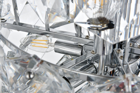 Elegant Lighting Adaline 11 Light Pendant D20 Inch H20 Inch L11 Chrome in Chrome and Clear Finish Model: 1050G20C
