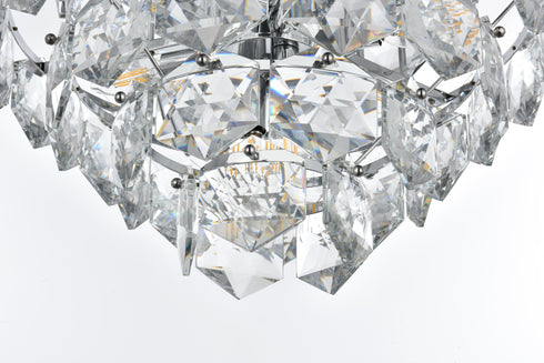 Elegant Lighting Adaline 11 Light Pendant D20 Inch H20 Inch L11 Chrome in Chrome and Clear Finish Model: 1050G20C
