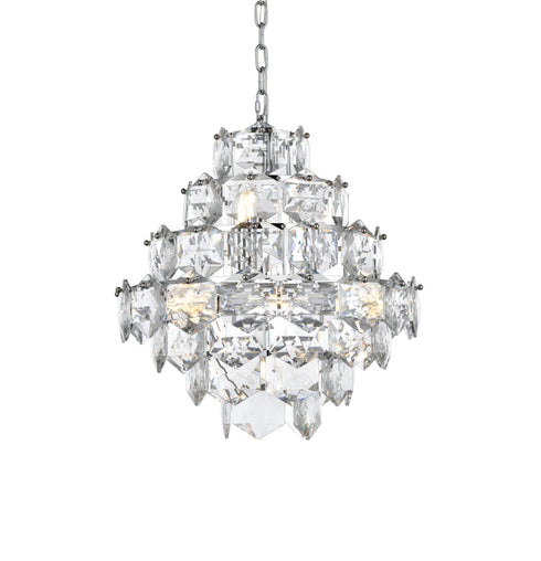 Elegant Lighting Adaline 11 Light Pendant D20 Inch H20 Inch L11 Chrome in Chrome and Clear Finish Model: 1050G20C