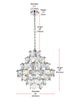 Elegant Lighting Adaline 11 Light Pendant D20 Inch H20 Inch L11 Chrome in Chrome and Clear Finish Model: 1050G20C