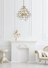 Elegant Lighting Adaline 11 Light Pendant D20 Inch H20 Inch L11 Satin Gold in Satin Gold and Clear Finish Model: 1050G20SG