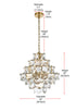 Elegant Lighting Adaline 11 Light Pendant D20 Inch H20 Inch L11 Satin Gold in Satin Gold and Clear Finish Model: 1050G20SG