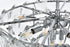 Elegant Lighting Adaline 11 Light Pendant D24 Inch H14 Inch L11 Chrome in Chrome and Clear Finish Model: 1050D24C