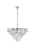 Elegant Lighting Adaline 11 Light Pendant D24 Inch H14 Inch L11 Chrome in Chrome and Clear Finish Model: 1050D24C