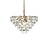 Elegant Lighting Adaline 11 Light Pendant D24 Inch H14 Inch L11 Satin Gold in Satin Gold and Clear Finish Model: 1050D24SG